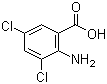2-氨基-3,5-二氯苯甲酸分子结构 (CAS 2789-92-6)