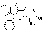 S-三苯甲基-L-半胱氨酸分子结构 (CAS 2799-07-7)