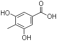 3,5-二羟基-4-甲基苯甲酸分子结构 (CAS 28026-96-2)