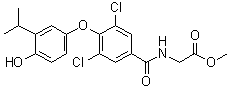CAS # 280779-39-7, N-[3,5-Dichloro-4-[4-hydroxy-3-(1-methylethyl)phenoxy]benzoyl]glycine methyl ester