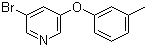 3-溴-5-(3-甲基苯氧基)吡啶分子结构 (CAS 28231-75-6)