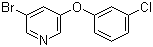 structure of CAS# 28232-65-7, 3-Bromo-5-(3-chlorophenoxy)pyridine