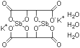 structure of CAS# 28300-74-5, Potassium antimonyl tartrate sesquihydrate