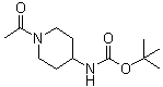 structure of CAS# 283167-28-2, (1-Acetyl-4-piperidinyl)carbamic acid 1,1-dimethylethyl ester