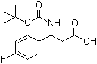 structure of CAS# 284493-72-7, 3-(Boc-amino)-3-(4-fluorophenyl)propionic acid