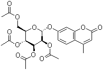 4-Methylumbelliferyl 2,3,4,6-tetra-O-acetyl-alpha-D-mannopyranoside molecular structure (CAS 28541-71-1)