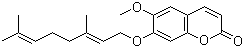 structure of CAS# 28587-43-1, 7-Geranyloxy-6-methoxycoumarin