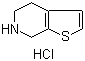 4,5,6,7-四氢噻吩并[2,3-c]吡啶盐酸盐分子结构 (CAS 28783-38-2)