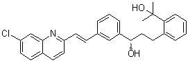 structure of CAS# 287930-77-2, 2-[2-[3(S)-[3-(7-Chloro-2-quinolinyl)ethenyl]phenyl]-3-hydroxypropyl]phenyl-2-propanol