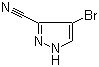 structure of CAS# 288246-16-2, 4-Bromopyrazole-3-carbonitrile