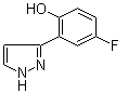 structure of CAS# 288401-64-9, 4-Fluoro-2-(1H-pyrazol-3-yl)phenol