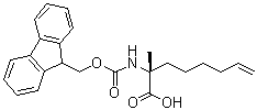 structure of CAS# 288617-78-7, (2R)-2-[[(9H-Fluoren-9-ylmethoxy)carbonyl]amino]-2-methyl-7-octenoic acid