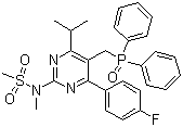 N-[5-(Diphenylphosphinoylmethyl)-4-(4-fluorophenyl)-6-isopropylpyrimidin-2-yl]-N-methylmethanesulfonamide molecular structure (CAS 289042-10-0)