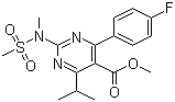 structure of CAS# 289042-11-1, Methyl 4-(4-fluorophenyl)-6-isopropyl-2-[(N-methyl-N-methylsulfonyl)amino]pyrimidine-5-carboxylate