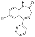 structure of CAS# 2894-61-3, 7-bromo-5-phenyl-1,3-dihydro-2H-benzo[e][1,4]diazepin-2-one