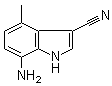 structure of CAS# 289483-87-0, 7-Amino-4-methyl-1H-indole-3-carbonitrile