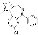 structure of CAS# 28981-97-7, Alprazolam