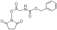 structure of CAS# 2899-60-7, N-[(Phenylmethoxy)carbonyl]-glycine 2,5-dioxo-1-pyrrolidinyl ester