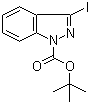 N-(叔丁氧羰基)-3-碘吲唑分子结构 (CAS 290368-00-2)