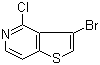 3-溴-4-氯噻吩并[3,2-c]吡啶分子结构 (CAS 29064-82-2)