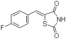 CAS 登录号：291536-35-1, (Z)-5-(4-氟亚苄基)-1,3-噻唑烷-2,4-二酮