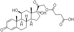 泼尼松龙半琥珀酸酯分子结构 (CAS 2920-86-7)