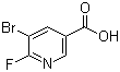 6-氟-5-溴烟酸分子结构 (CAS 29241-63-2)