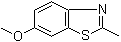 structure of CAS# 2941-72-2, 6-Methoxy-2-methylbenzothiazole