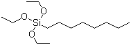 正辛基三乙氧基硅烷分子结构 (CAS 2943-75-1)