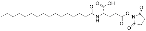 structure of CAS# 294855-91-7, Pal-Glu(OSu)-OH