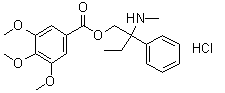structure of CAS# 294882-33-0, 3,4,5-三甲氧基苯甲酸 2-(甲基氨基)-2-苯基丁基酯盐酸盐