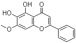 structure of CAS# 29550-13-8, 5,6-Dihydroxy-7-methoxyflavone