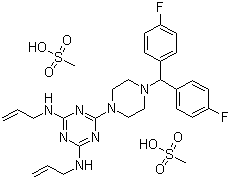 structure of CAS# 29608-49-9, Almitrine dimesylate