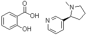 CAS # 29790-52-1, Nicotine salicylate, 1-Methyl-2-(3-pyridyl)pyrrolidine salicylate, Eudermol