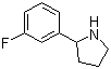 structure of CAS# 298690-72-9, 2-(3-Fluorophenyl)-pyrrolidine