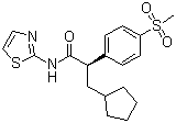 CAS 登录号：300353-13-3, Ro 0281675, (2R)-3-环戊基-2-[4-(甲基磺酰基)苯基]-N-(噻唑-2-基)丙酰胺