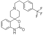 CAS # 300815-41-2, RS 102895, 1'-[2-[4-(Trifluoromethyl)phenyl]ethyl]-spiro[4H-3,1-benzoxazine-4,4'-piperidin]-2(1H)-one