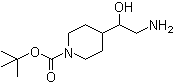 structure of CAS# 301221-57-8, 4-(2-氨基-1-羟基乙基)-1-哌啶甲酸叔丁酯