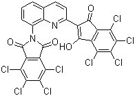 CAS 登录号：30125-47-4 (56731-19-2), 颜料黄 138, 3,4,5,6-四氯-N-[2-(4,5,6,7-四氯-2,3-二氢-1,3-二氧代-2-茚基)-8-喹啉]邻苯二甲酰亚胺