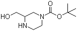 structure of CAS# 301673-16-5, 1-Boc-3-hydroxymethylpiperazine