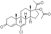 structure of CAS# 302-22-7, Chlormadinone acetate
