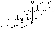 structure of CAS# 302-23-8, Hydroxyprogesterone acetate