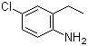 structure of CAS# 30273-39-3, 4-Chloro-2-ethylaniline