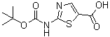 2-(叔丁氧羰基氨基)噻唑-5-羧酸分子结构 (CAS 302964-02-9)