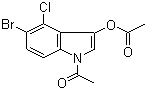 structure of CAS# 3030-06-6, 1-乙酰基-5-溴-4-氯吲哚-3-乙酸酯