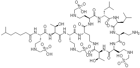 Colistin-1,3,5,9-tetramethanesulfonic B acid molecular structure (CAS 30387-41-8)