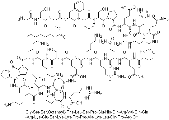脑肠肽分子结构 (CAS 304853-26-7)