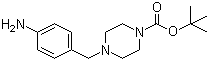 structure of CAS# 304897-49-2, 4-(4-Aminobenzyl)piperazine-1-carboxylic acid tert-butyl ester