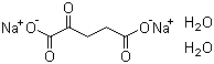 2-氧代-1,5-戊二酸二钠盐二水合物分子结构 (CAS 305-72-6)