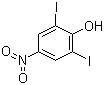structure of CAS# 305-85-1, 2,6-Diiodo-4-nitrophenol